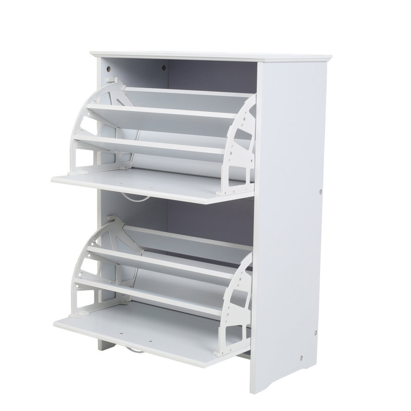 12 Pair Flip Down Shoe Storage