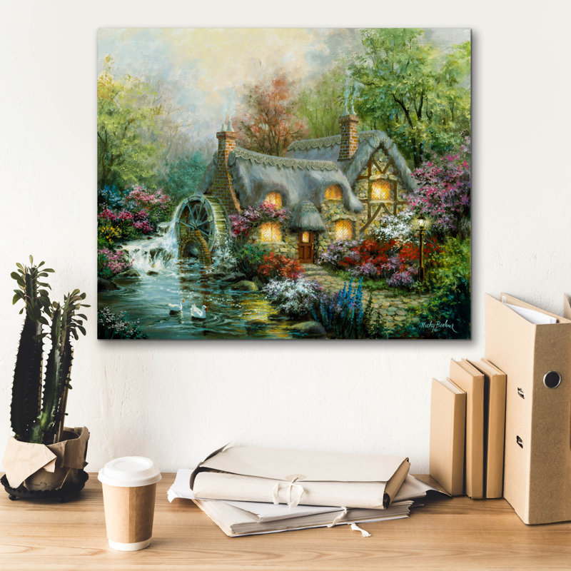  «Country Retreat» par Nicky Boehme, art mural sur toile, 24 po x 20 po, H 20 po x l 24 po