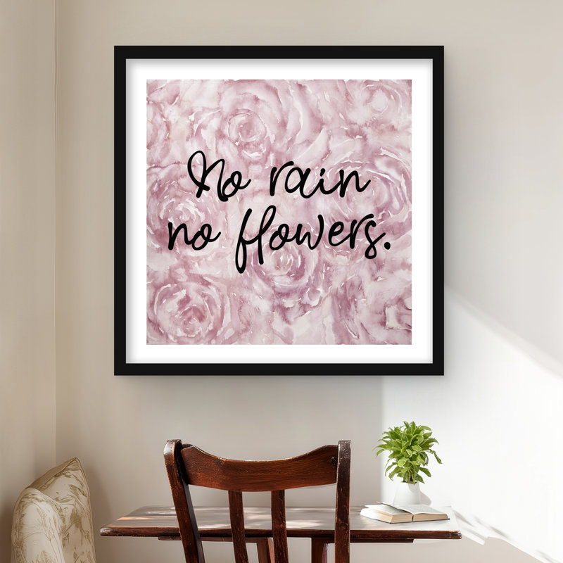 Pas de pluie ni de fleurs - Reproduction matte encadrée pour le décor de la chambre à coucher