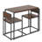 Modern Rectangular Brown Dining Table Set With Two Chairs