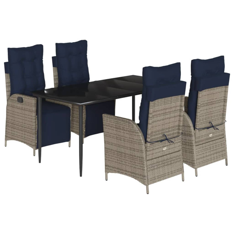Table rectangulaire 5 pièces Vidaxl