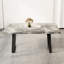 Table de salle à manger rectangulaire 6, design élégant, gris, poids de 89,32 lb