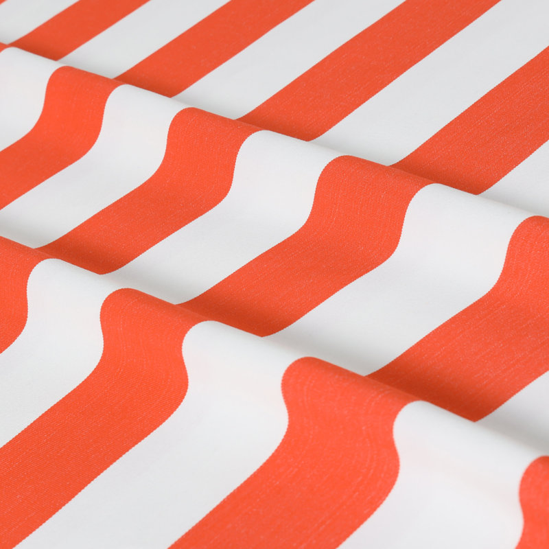 Stripe Outdoor Tab Top Panel, Tangerine, 52" W x 108" L
