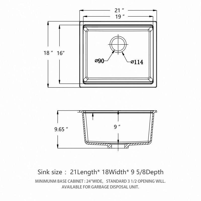 Évier de cuisine en quartz, évier de cuisine encastré en granite, Blanc