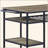 Rustic Oak & Black Finish Kitchen Island