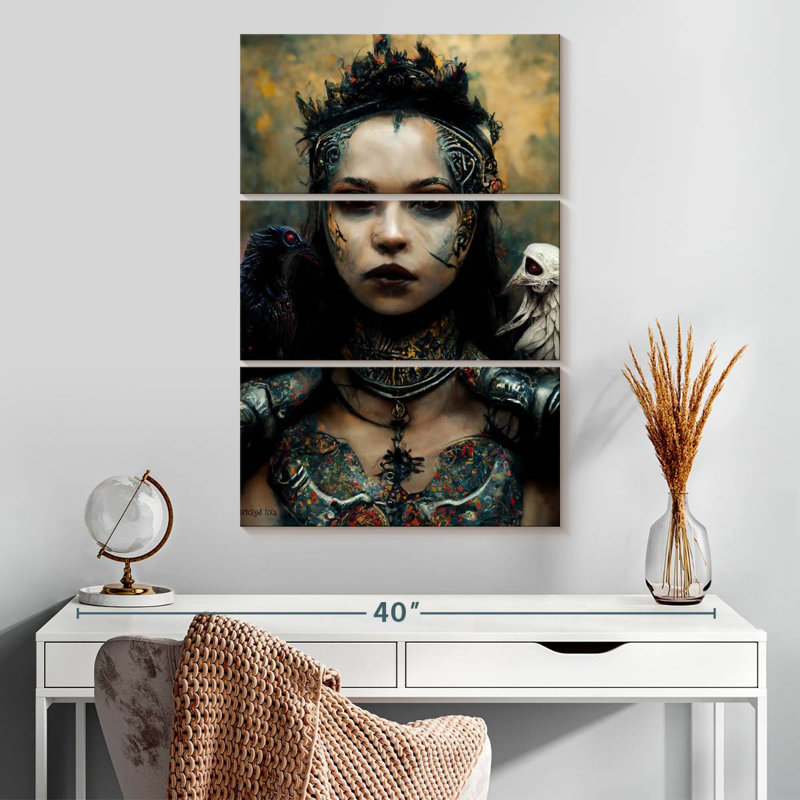 Hitzel Raven Queen, 32" H x 20" W