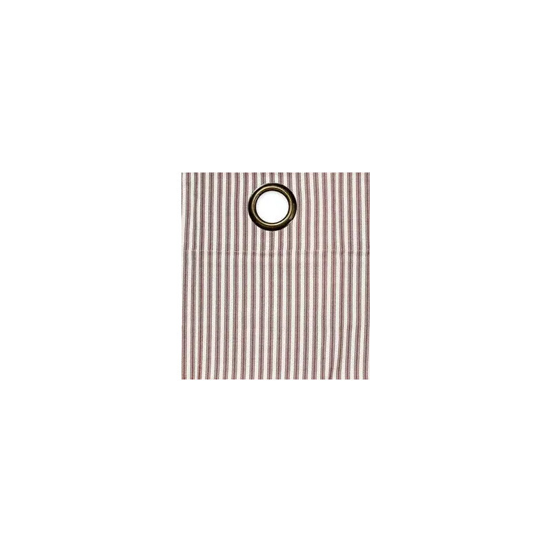 Cotton Blend Striped Sheer Thermal Grommet Curtain Panels, 40" W x 95" L, Burgundy