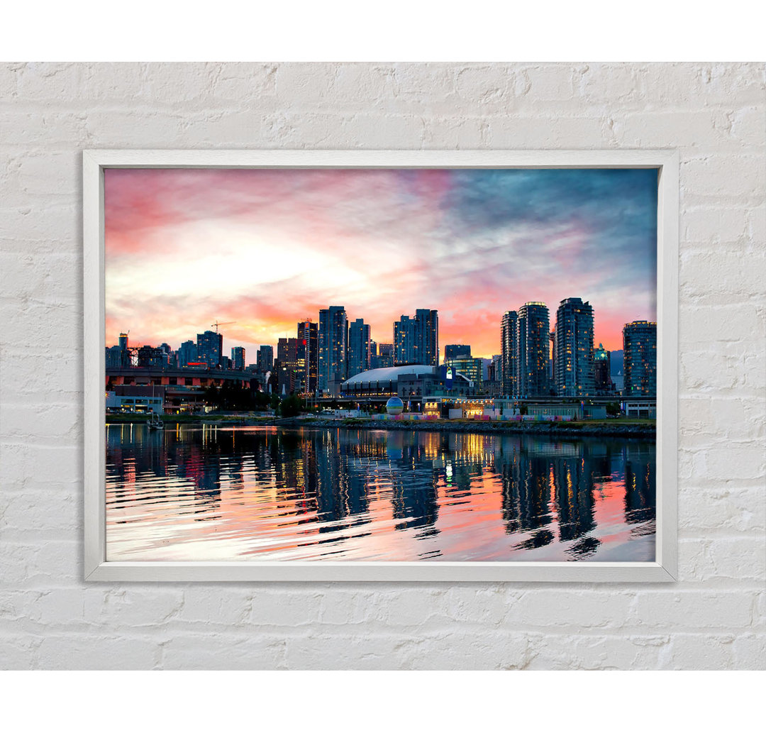 Vancouver Sunset - Einzelner Bilderrahmen Kunstdrucke auf Leinwand