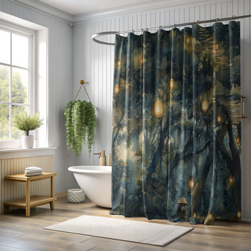 Silly Bear - Premium Shower Curtain, 74"H x 71"W