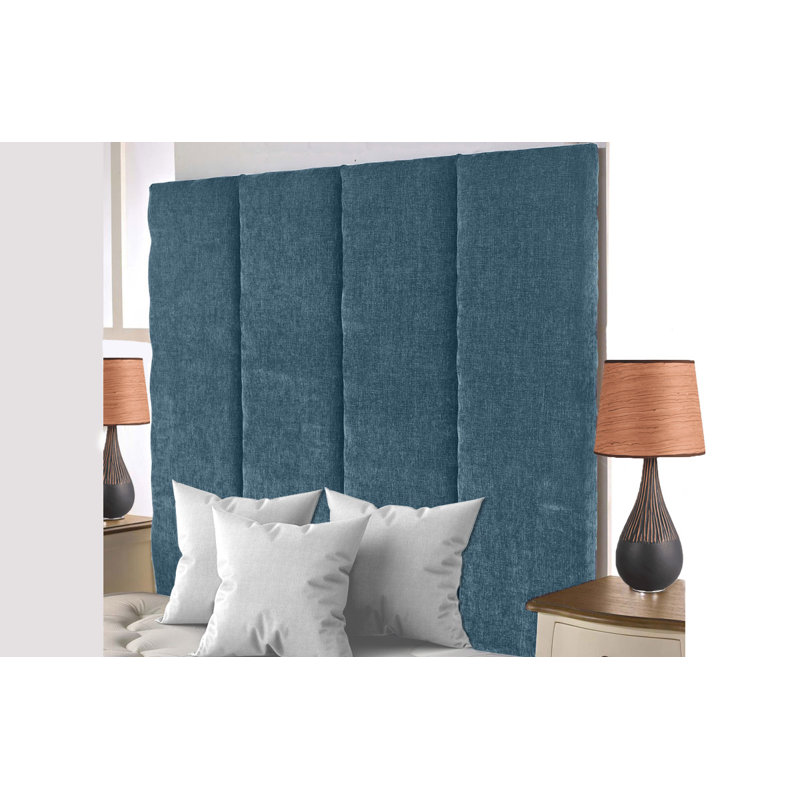 Upholstered Headboard, Super King (6'), Aqua Chenille