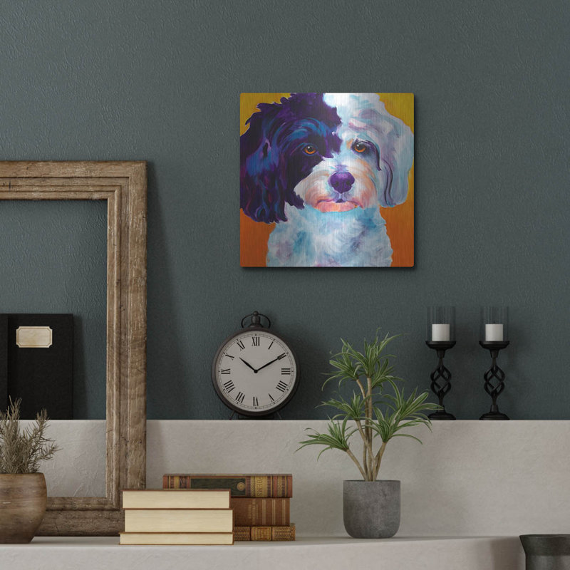 «Teddy Bear Dog» par Dawg Painter, H 12 po x l 12 po