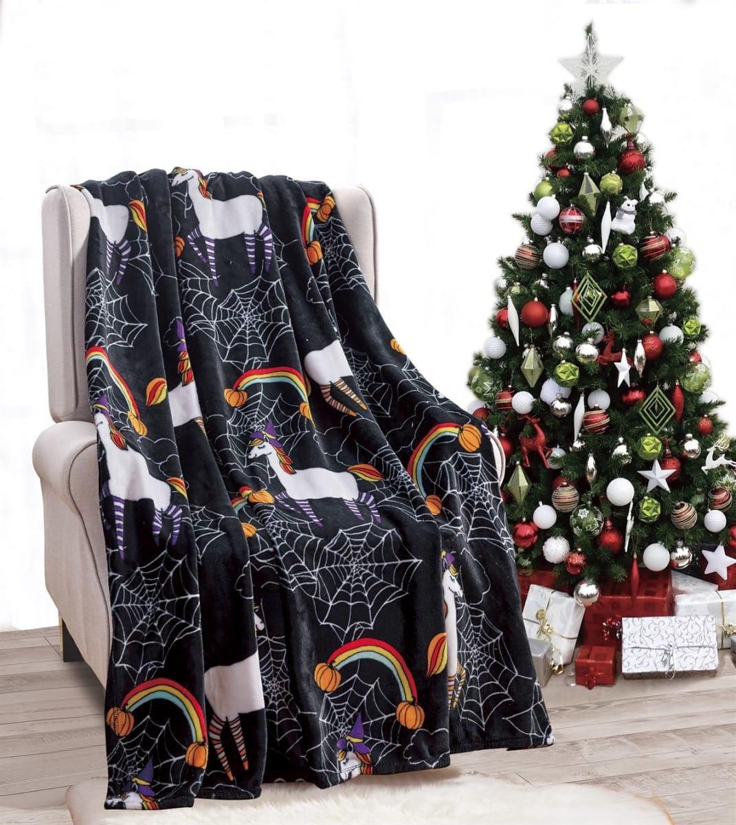 Halloween 50 X 60 Throw Blankets Halloween Unicorn