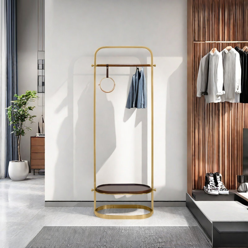 Portemanteau polyvalent et élégant pour plusieurs espaces, Champagne