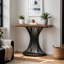Console moderne de 39,4 po avec base géométrique en métal, canapé d'appoint pour le hall d'entrée et le salon