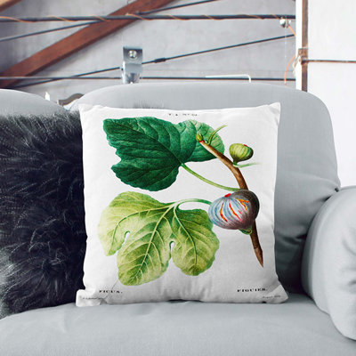 Fig Tree by Pierre-Joseph Redoute Cushion with Filling