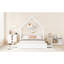 Grand lit plateforme en bois avec garde-corps et 2 tiroirs, blanc-1161927953