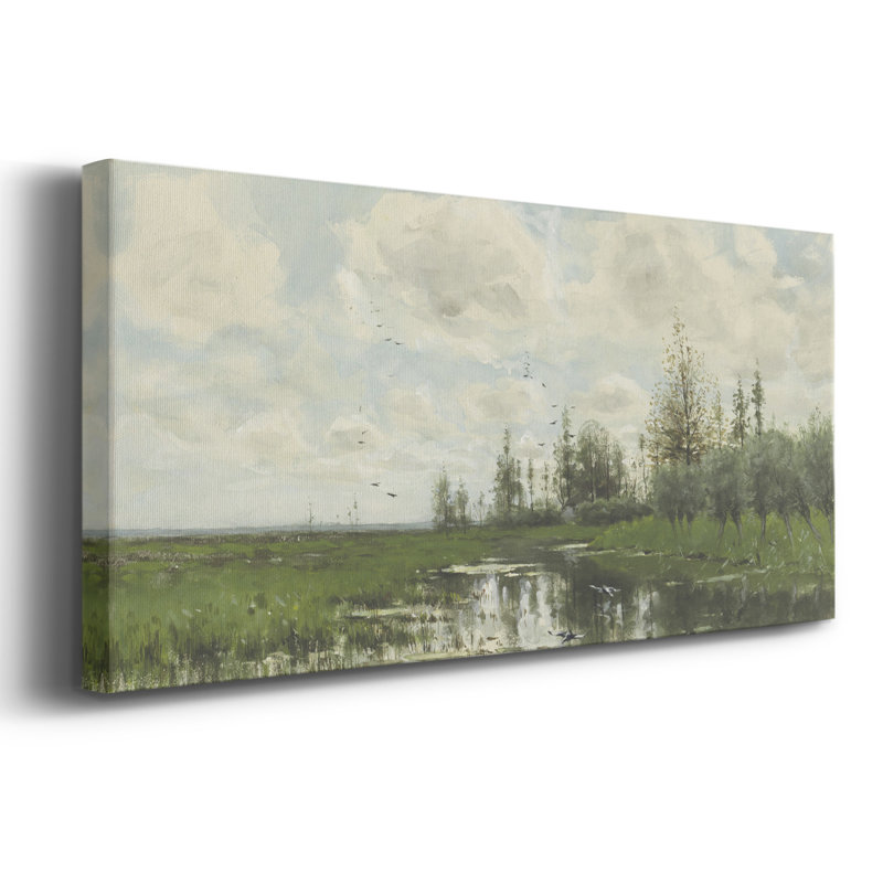 Paysage, série DCC-XXXVI, toile tendue avec châssis, prête à être accrochée, H 12 po x l 30 po