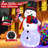 Christmas Inflatables 8 FT Snowman Inflatable Blow Up Snowman Inflatables with Built-in Music & 360° Rotation LED Lights