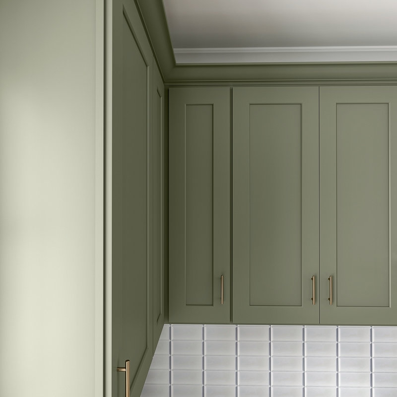 Armoire murale d'angle, L 24 po x H 42 po x P 12 po, Vert sauge