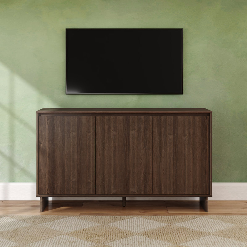 Buffet / meuble télé 3 portes 59 po Modern, Noyer