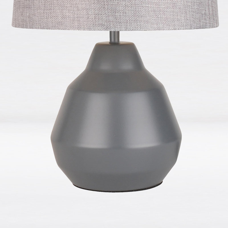 LaJuante Metal Table Lamp, Matte Grey, Grey