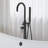 Ivy Freestanding Bathtub Faucet in Matte Black-54250440