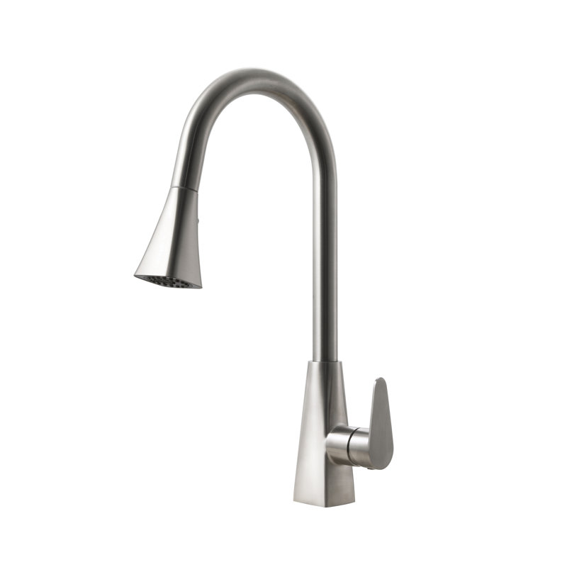 Houzer Pull Down Kitchen Faucet, Brushed Nickel