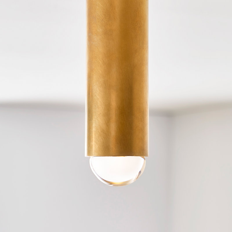 Ebell 1 - Light LED Flush Mount, Natural Brass