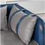 Canapé de rangement 65 po en polyuréthane bleu marine et velours gris clair-1961927363