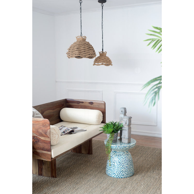 Lampes de table modernes, H 13 po x l 18 po x P 18 po, Corde, Brun, Brown