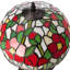 Lampe de table en verre coloré 17 po H