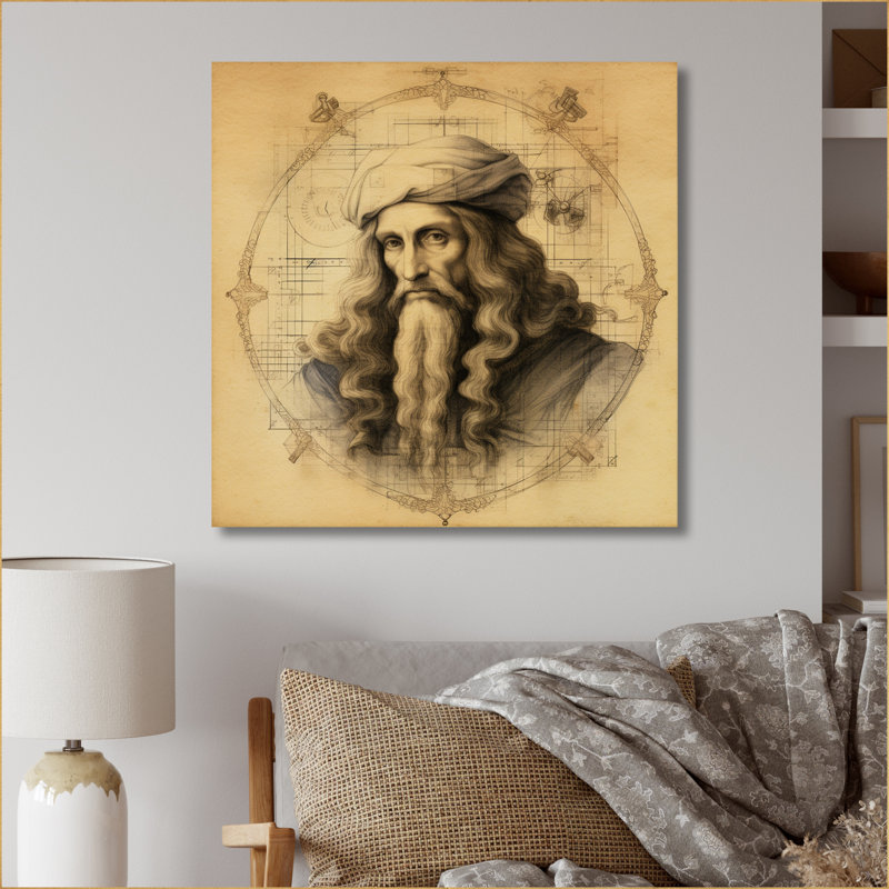 " Vinatge Masterpiece II ", 24" H x 24" W, White Picture Framed