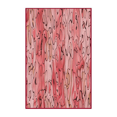 Tapis abstrait rose