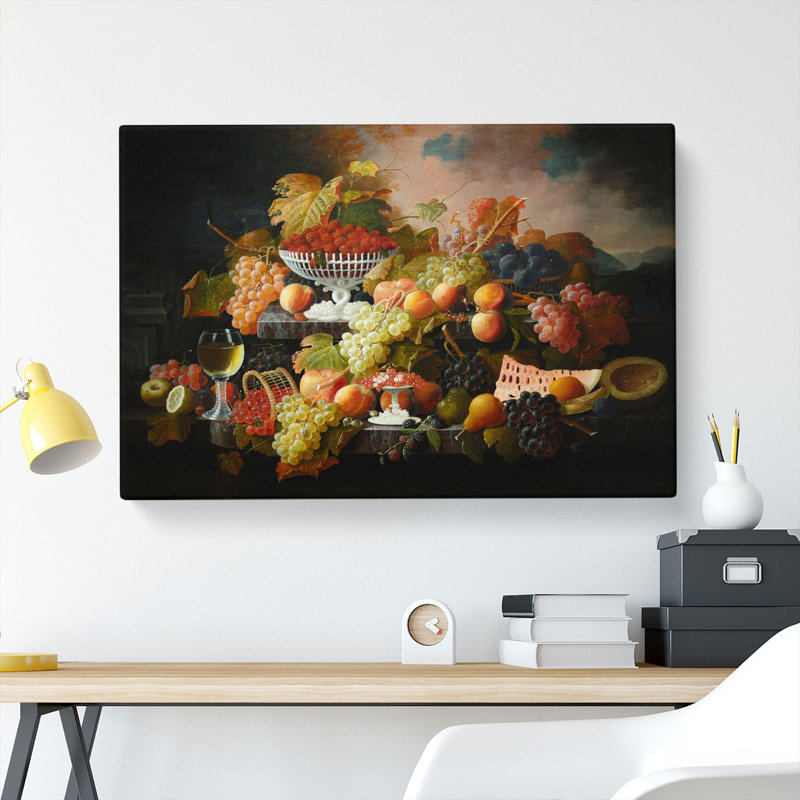 Still Life with Flowers and Fruit Vol.1 by Severin Roesen - Wrapped Canvas, 35cm H x 50cm W x 3cm D