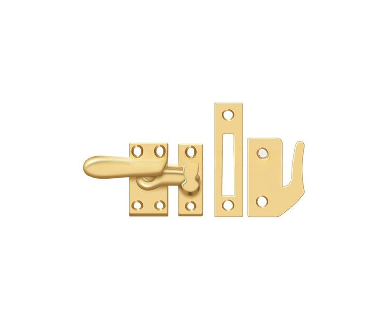 Hardware, PVD Polished Brass, 2" H x 1.9 W x 2" D