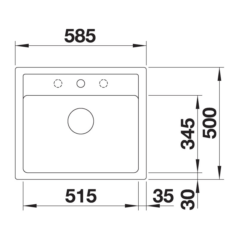 Legra Single Bowl Inset Kitchen Sink, White