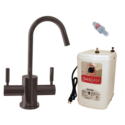 10" 2-Handle Hot and Cold Water Dispenser Faucet with Heating Tank