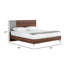 Leen King Size Bed With Tall Headboard, Italian Faux Concrete, Brown-98890692