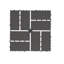 Paquet de 44 tuiles de terrasse imperméables et emboîtables, 12 po x 12 po, pour l'extérieur ou l'intérieur, pour patio et piscine, gris foncé-110440233