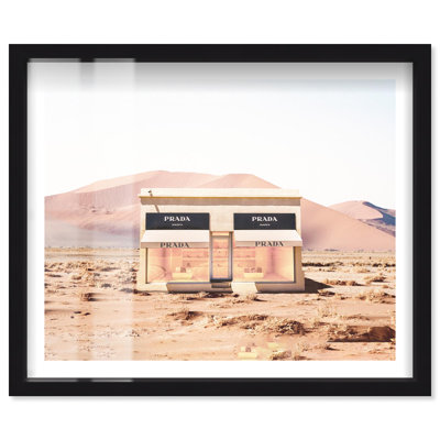 Décoration murale «Fashion Dunes Shadowbox» par Notoriart, cadre noir, 37 x 31