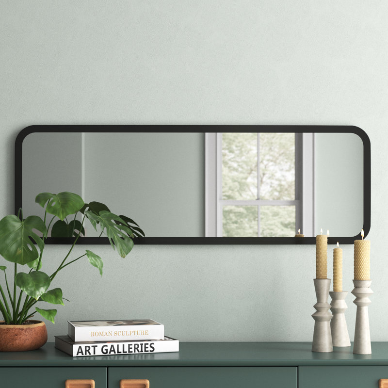 Brayan Wood Mirror, Black