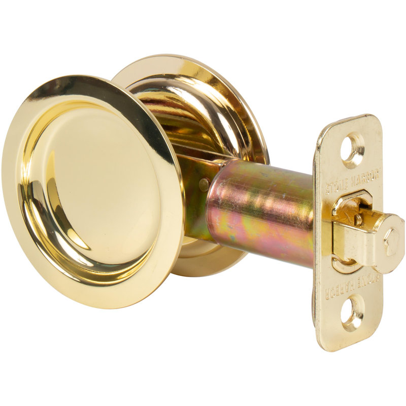 Loquet de porte à pochette ronde, Laiton