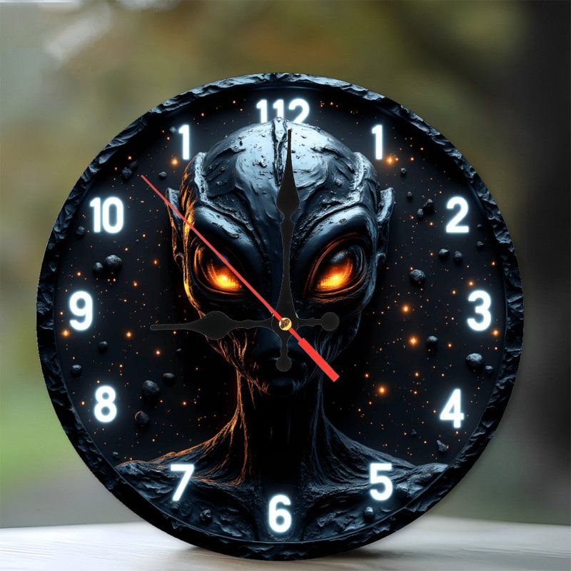 Alien Clock Decor