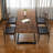 Modern Nut-Brown Rectangular Solid Wood Dining Table-1751368644