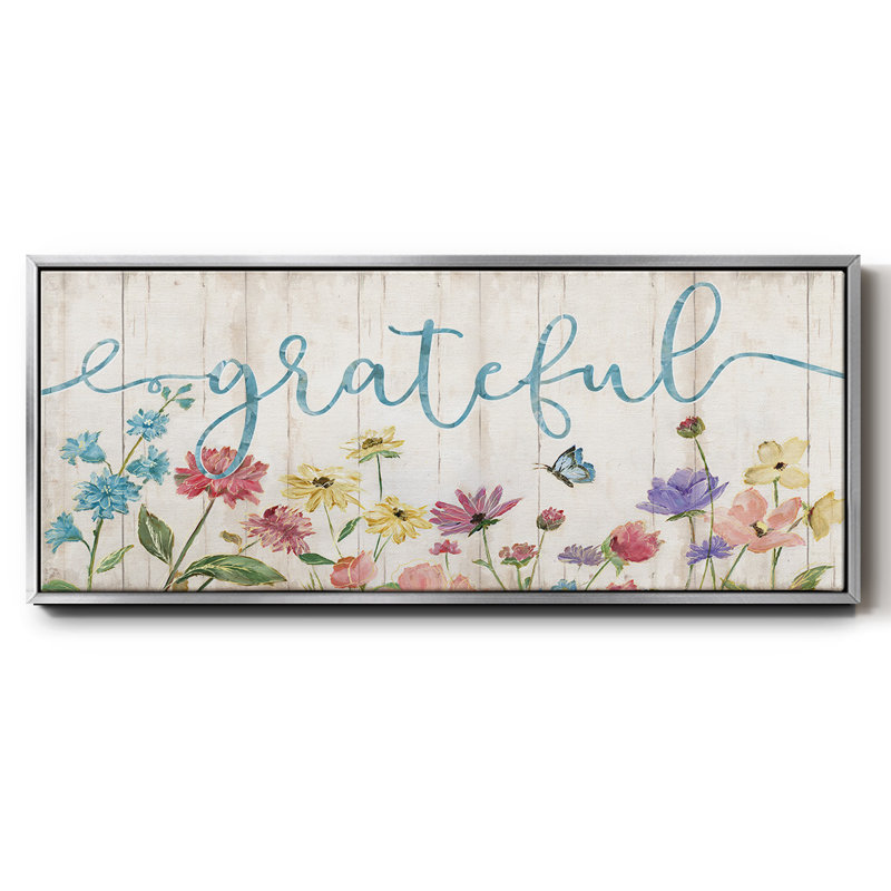 Grateful Wildflowers- Framed Canvas