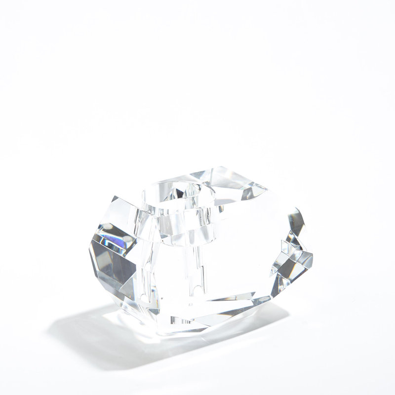 Gemstone T-Lite/Bud Vase, 3" H x 4.75" W x 3" D