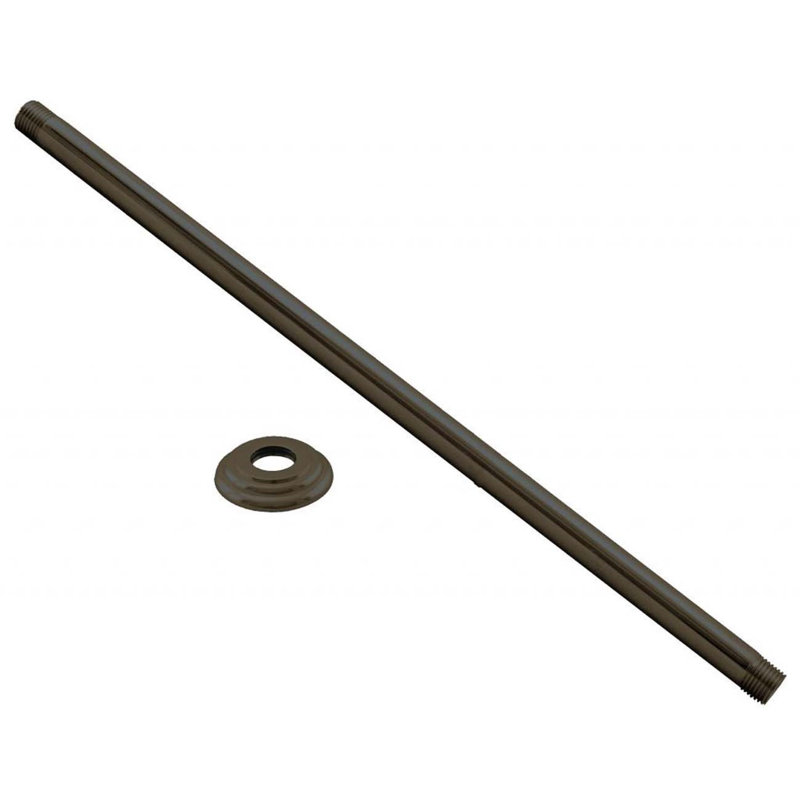 Westbrass 1/2" IPS x 24" Round Ceiling Mount Shower Arm with Flange, Oil Rubbed Bronze