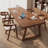 Nut-brown Rectangular Solid Wood desk-570052805