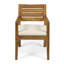 Ensemble de 2 chaises de salle à manger d'extérieur, sablé naturel teint avec coussin beige-1853823521-1853823522