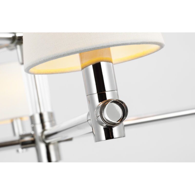 Sable 8 - Light Glass Chandelier, Brass, 29" H x 40" W x 40" D